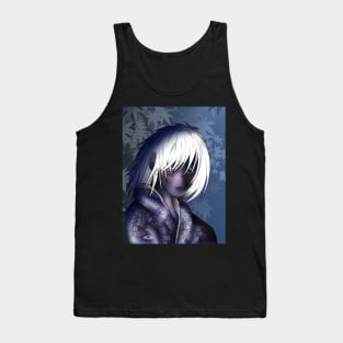 young dark elf in a kimono for dnd and manga fans Tank Top